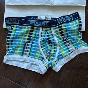 2xist cotton body define  low rise  Trunk - blue /white trim  stretch soft